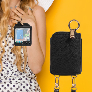 เคสโทรศัพท์แบบกระเป๋าสตางค์ดีไซน์ใหม่ปี 2026 พร้อมสายคล้อง สำหรับ Samsung Galaxy Z <span class=keywords><strong>Flip</strong></span> 6/<span class=keywords><strong>5</strong></span>/4/3 ช่องใส่บัตรแบบซิป ป้องกันการกระแทก - Product Image 5