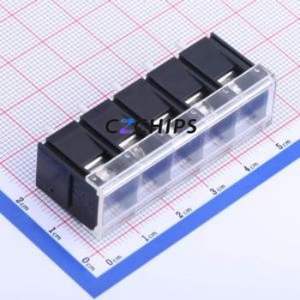 KF48S-9.5-5P Barrier Terminal Block Through hole Component (THT),P=9.5mm Connector With Cover Plate 9.5mm 1x5P Straight Pin - Product Image 1