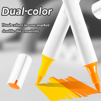Ensemble de marqueurs à double pointe en acrylique, grande capacité, imperméables, marqueurs de couleur pour papier, pour la peinture et le dessin des étudiants