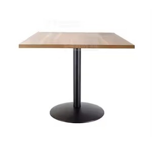 Vendita Diretta dalla Fabbrica, Campione Gratuito: <span class=keywords><strong>Tavolo</strong></span> da Pranzo Bistrot <span class=keywords><strong>Quadrato</strong></span> in Legno con Base in Ferro di Piccole Dimensioni per Casa e Ristorante - Product Image 1