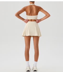 Mujer Ropa deportiva Gimnasio <span class=keywords><strong>2</strong></span> piezas Sujetador deportivo Tenis Faldas Conjuntos para mujer Ropa de yoga Trajes Pickleball Ropa de tenis - Product Image 2