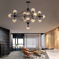 Lustre LED de luxe nordique pour salon, lampe suspendue postmoderne en forme de haricot magique pour magasin de vêtements et restaurant