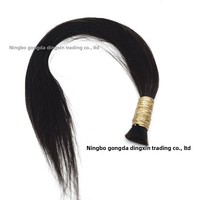 Extensions de cheveux Remy sans couture, type plume, avec ligne de cristal européenne, pour femmes, en paquets, fixation par fusion, pointes épaisses, pour teinture DIY