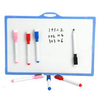 Tableau blanc portable, marqueur, aides pédagogiques à domicile, tableau d'écriture pour enfants, tableau effaçable à sec, tableau de bureau avec stylos