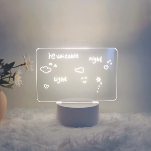 Cao trong suốt Acrylic tự làm Bảng đánh dấu sáng tạo dẫn ánh sáng ban đêm với USB & bút cho ánh sáng kỳ nghỉ & hiển thị tin nhắn - Product Image 5