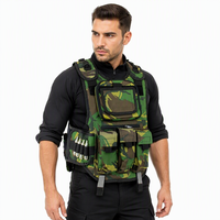 Gilet tactique de paintball camouflage multi-poches avec sangle pour bouteille d'air pour hommes, personnalisable OEM ODM, ISO CE