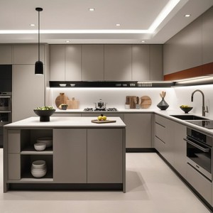 Platzsparende Ecke Optimiert Komplettes Küchenmöbel-Aufbewahrung sset Melamin-Küchen schrank - Product Image 3