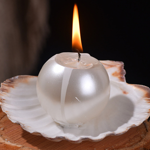 Velas perfumadas <span class=keywords><strong>de</strong></span> perlas y conchas <span class=keywords><strong>Cena</strong></span> romántica <span class=keywords><strong>de</strong></span> lujo, ambiente sin humo, decoración estética para el hogar - Product Image 4