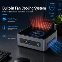 Mini Computadora Portátil Qotom Pentium J5005 NUC, Host con Video de Alta Definición 4K, Mini PC de Escritorio OpenClaw para el Hogar