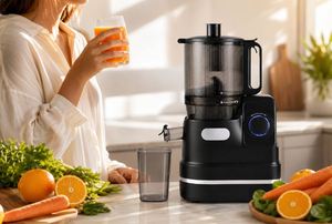 Extracteur de jus lent électrique avec lame en acier inoxydable, moteur DC, fonction de marche arrière, utilisation domestique, fonctionnement en anglais - Product Image 6