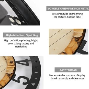 Orologio da Parete Circolare in Ferro da 25cm con Design a Gnomone e Quadrante Solare - Product Image 4