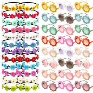 Daisy <b>Headband</b> And <b>Sunglasses</b> Set For Halloween Christmas Costume Accessories Spring Summer Fashion Props Non Woven Gift - Product Image 1