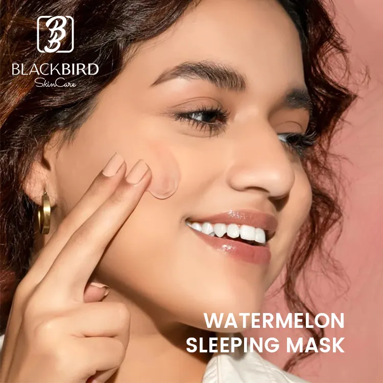 Private Label Gratis Wassen Hydraterende Verhelderende Gloed Watermeloen Slaap Gezichtsmasker Huidverzorging Hydraterende Nacht Gezichtsmasker