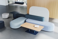 Tissu moderne bureau salon canapé meubles longue salle pouf tabouret tissu banc public sièges