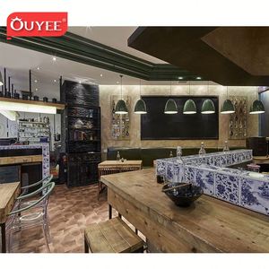 Meubles de restaurant de style classique Meubles de café rétro Tables de café Table et chaise de café Armoire de bar à café - Product Image 4