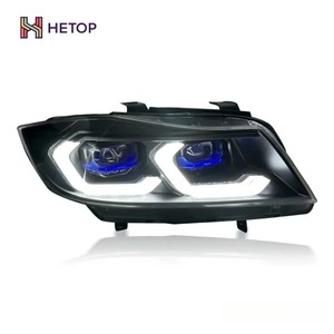 Đèn pha HETOP E90 2005-2012 3 Series Phiên bản đơn sắc vàng Phiên bản trắng Đèn Ikon nâng cấp LED DRL Ống kính <span class=keywords><strong>Laser</strong></span> cho BMW - Product Image 1