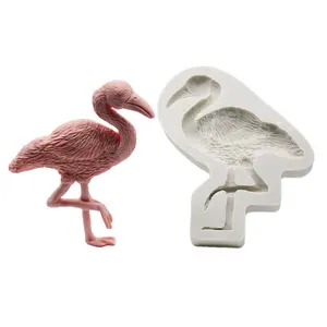 Food Grade Cute Exquisite Flamingo Shape Fondant Cake Decorating Silicone Mold Chocolate Handmade Soap Candy DIY Baking Tools