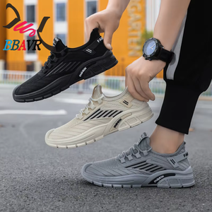Zapatillas de running ligeras de malla para hombre al por mayor con parte superior transpirable, logotipo personalizado y cierre con cordones para deportes de primavera, verano y otoño - Product Image 4