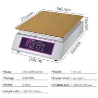 Machine à crêpes électrique professionnelle avec corps en acier inoxydable pour boulangerie, café et stand de restauration