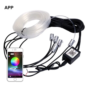 Luces LED RGB <span class=keywords><strong>de</strong></span> Fibra Óptica para Decoración Interior <span class=keywords><strong>de</strong></span> Automóviles, 12V, 4/6/8/10 en 1, Luz Ambiental, Aplicación para Decorar, Tiras <span class=keywords><strong>de</strong></span> Luz <span class=keywords><strong>de</strong></span> Atmósfera - Product Image 1