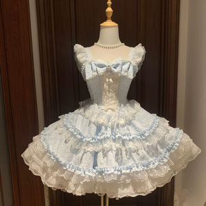 Vestido Original Lolita Moonlight Mirror JSK, Elegante y Dulce, Falda de Poliéster para Mujer Adulta, Estilo Princesa, Disfraz de Cosplay - Product Image 2