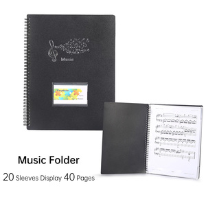 Dossier de musique 20 feuilles de pochettes en plastique Dossiers de musique chorale pour scène Piano jouant Choir Singer Sheet Music Holder - Product Image 2