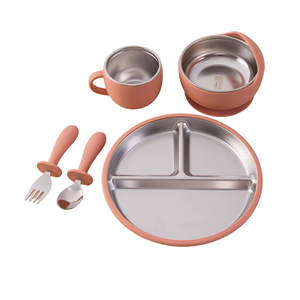 ชุดรับประทานอาหารสแตนเลสสำหรับเด็กทารกกันตก304แบบกำหนดเอง - Product Image 2