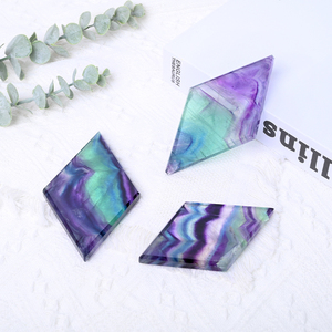 Natural Healing Wholesale Rainbow Fluorite <b>Cluster</b> Diamond Hand Carved <b>Crystal</b> for Decoration - Product Image 5