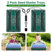 Kit de germination en serre BAVA 80 cellules, dôme d'humidification, plateau de semis en silicone, lampes LED à spectre complet pour la floraison