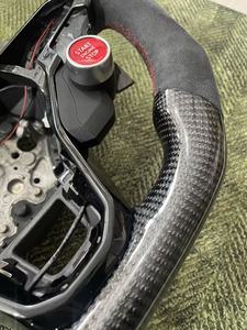 Volante Sportivo in Pelle e Fibra di Carbonio con LED Start-Stop per VW <span class=keywords><strong>Golf</strong></span>, Passat B8, Polo, <span class=keywords><strong>T6</strong></span>, Amarok, Virtus, V6, Variant, CC - Product Image 4
