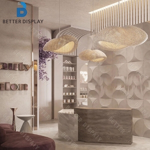 Meubles d'intérieur de salon de beauté sur mesure, comptoir de réception de salon, réception de luxe, réception de salon de beauté - Product Image 2