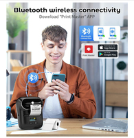 Impresora de Etiquetas Phomemo M110, Impresora de Códigos de Barras, Etiquetas Térmicas Portátiles para Teléfono/Tableta/PC/Mac
