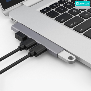 Hot Bán Cắm Và Chơi Tốc Độ Cao Nhôm 4 Trong 1 USB-C Hub Đa Cổng USB 2.0 3.0 Loại C Hub Adapter Docking Station - Product Image 6