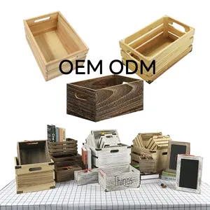 Özel DIY bitmemiş öğeler için katı ahşap Mini küçük ahşap kasalar kutusu organize ev dekor