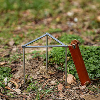 Barbecue extérieur portatif triangulaire de gril de feu de camp d'acier inoxydable détachable pour des supports de pot de poêle à bois de Bushcraft de camping