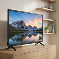 Televisor Inteligente LED Android de 24 Pulgadas con Pantalla Full HD, Pantalla Ancha, Monitor de Entretenimiento para Interiores, Carcasa Negra