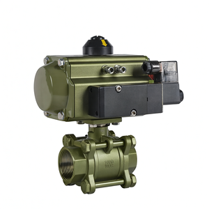 วาล์วควบคุมลมแบบลูกบอล COVNA 2 ทาง 3 ชิ้น 1000 WOG ทำจากสแตนเลส 304 พร้อมสวิตช์จำกัด - Product Image 2