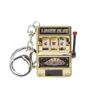 Nouvelle Machine à sous d'arcade miniature de luxe, jouet de casino pour enfant, portable, thème anime dessin animé 3D, jeu de hasard aux fruits, porte-clés, vente en gros