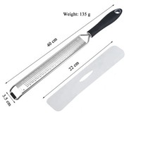 Premium 304 roestvrijstalen handmatige rasp, heavy-duty, roestvrij, kaasschaaf, citroenschiller, knoflook- en groentesnijder, zwart