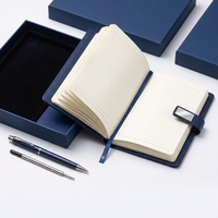 Carnet de notes exécutif en cuir de qualité supérieure A5, 120 pages, emballage coffret cadeau, logo personnalisé, couleur personnalisée, ensemble cadeau d'affaires