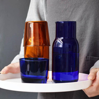Bouilloire et tasse à café en verre écologiques personnalisées avec anse pour le camping - Petite carafe à jus