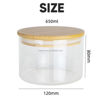 Pot de bougie en verre transparent à haute teneur en Borosilicate résistant à la chaleur Aromathérapie Bougie Tasses Décoration