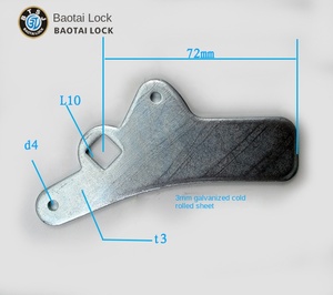 Baotai khóa ab402 hình trụ tủ khóa cho hộp phân phối điện hợp kim kẽm ANSI lớp 1 bạc kết thúc 22mm Backset 2 - Product Image 4