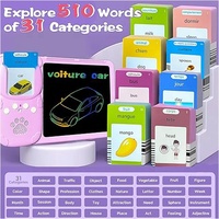 Tablette de dessin et d'écriture pour tout-petits, cartes flash bilingues parlantes anglais-français pour enfants de 3 à 12 ans, jouets sensoriels pour enfants autistes