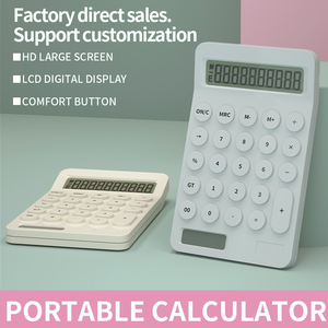 Mini <span class=keywords><strong>calculatrice</strong></span> Portable adorable, 10 chiffres, avec double poche de puissance, mini ordinateur de bureau - Product Image 2