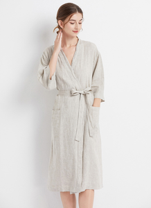 เสื้อคลุมอาบน้ำกิโมโนสไตล์<span class=keywords><strong>ญี่ปุ่น</strong></span>สำหรับผู้หญิงเสื้อคลุมอาบน้ำผ้าฝ้ายทอออกแบบได้ตามต้องการ - Product Image 2