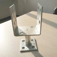 Ancrages de poteaux de clôture en bois de type U/L/T, supports de poteaux à vis galvanisés pour le sol