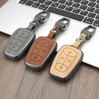 Especificaciones de la marca del logotipo Precio competitivo para Tata Ne Xon Car Key Cover Pu Leather Remote Key Fob Cover case Hecho a mano