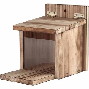 Comedero de Madera para Ardillas, Comedero para Pájaros de Jardín, Madera Natural Beige, Ecológico, Adorno Artesanal para Escritorio - Product Image 2