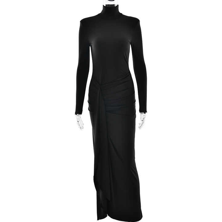 Women’s Long Sleeve Maxi Dress Bodycon Knit Elegant Minimalist Evening Dress main image 1